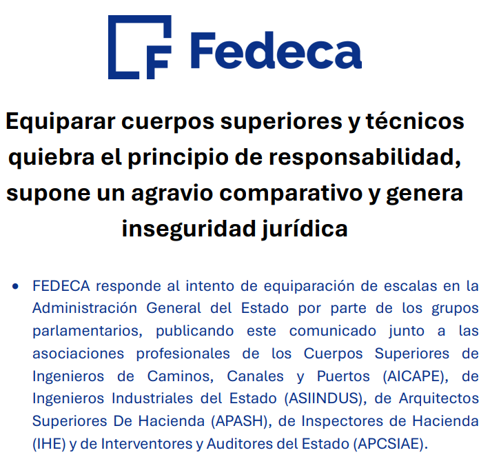 Equiparar cuerpos superiores y técnicos quiebra el principio de responsabilidad, supone un agravio comparativo y genera inseguridad jurídica