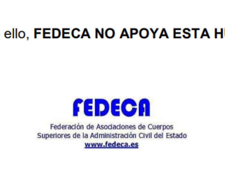 FEDECA NO APOYA LA HUELGA DEL DÍA 29