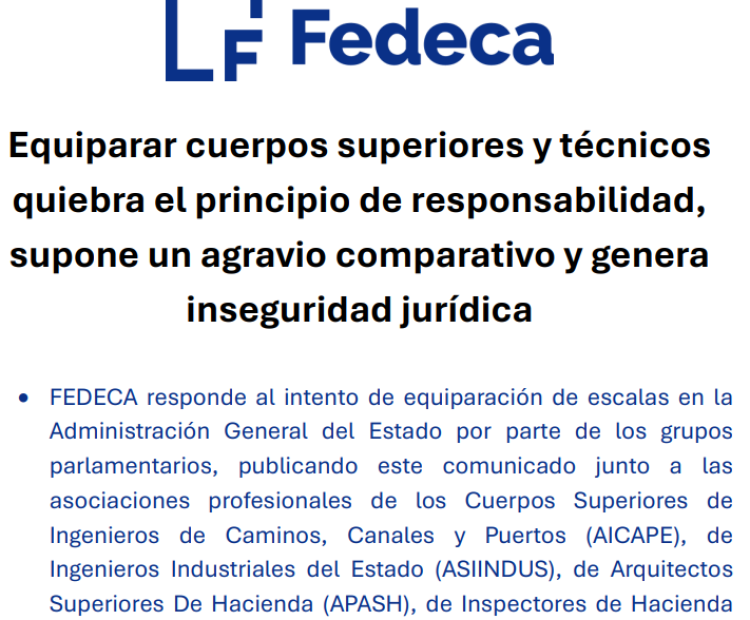 Equiparar cuerpos superiores y técnicos quiebra el principio de responsabilidad, supone un agravio comparativo y genera inseguridad jurídica
