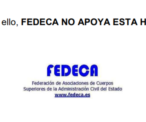 FEDECA NO APOYA LA HUELGA DEL DÍA 29