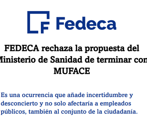 FEDECA rechaza la propuesta del Ministerio de Sanidad de terminar con MUFACE